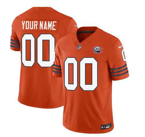 Mens Chicago Bears Active Player Custom 2023 F.U.S.E. Orange Throwback Limited Football Stitched Jersey->customized nfl jersey->Custom Jersey